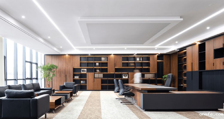 onsfe为中匠打造高端商务总裁办公空间实拍图