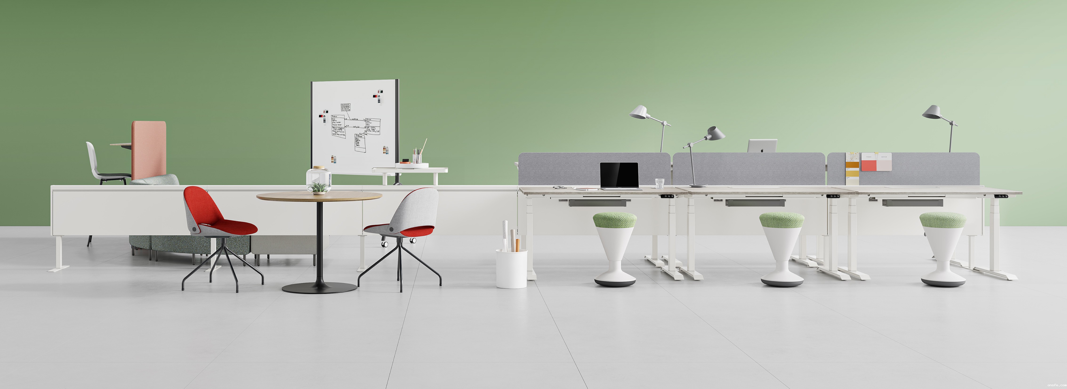 伟德app官方网站绿色办公空间设计效果图